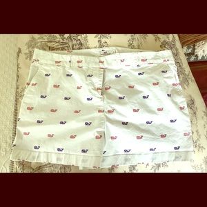 Vineyard Vines red white blue whale shorts 16