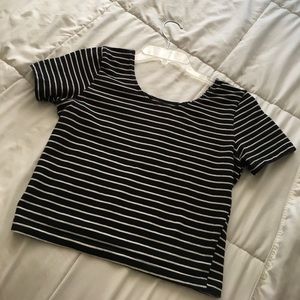 American Apparel striped crop top