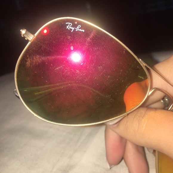 Red/orange ray ban sunglasses main image 4