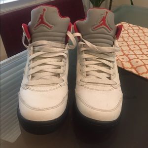 Pre-Owned Nike Air Jordan 5 Retro Fire Red- Black