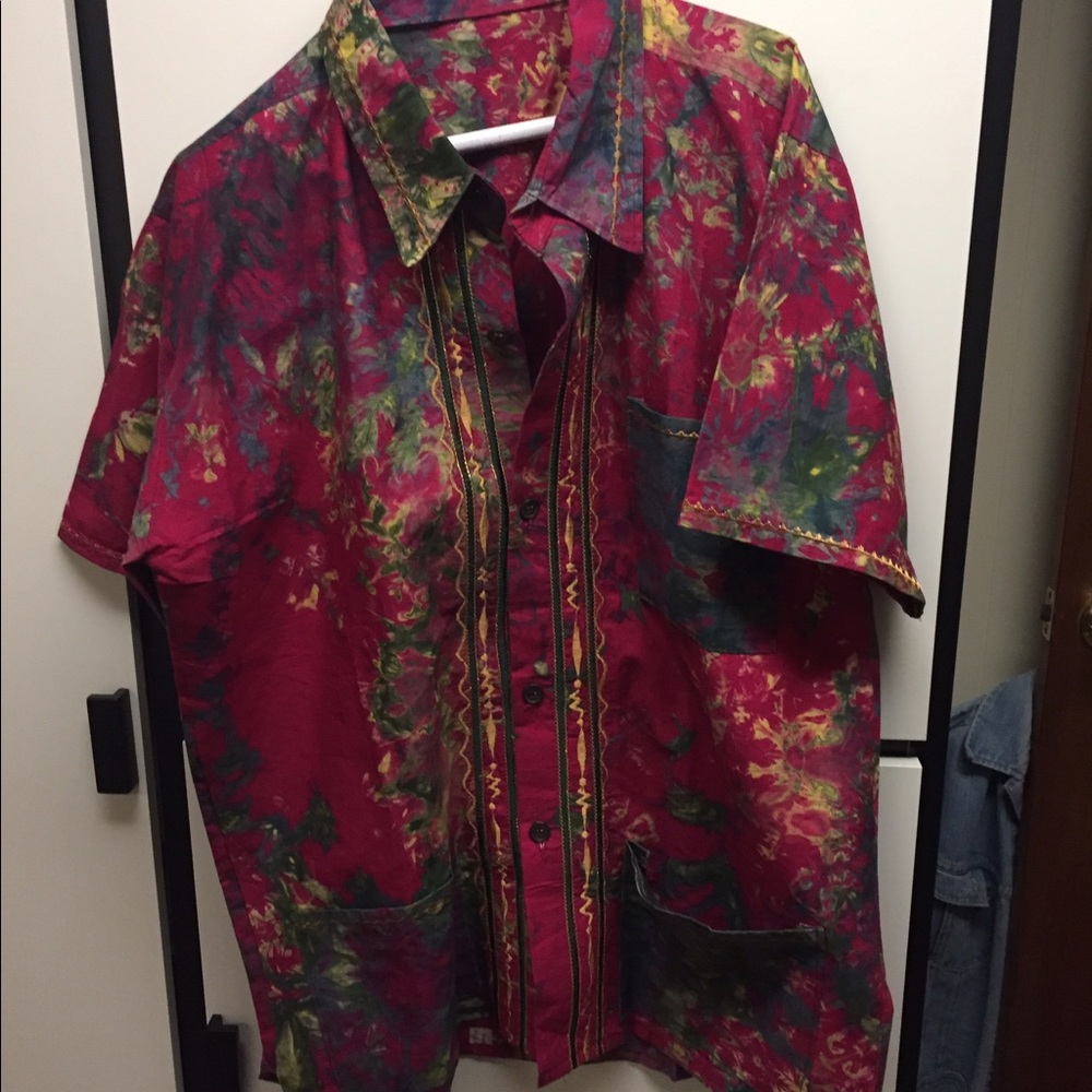 vintage mens indian inspired shirt