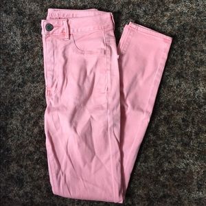 Pink high waisted jeggings