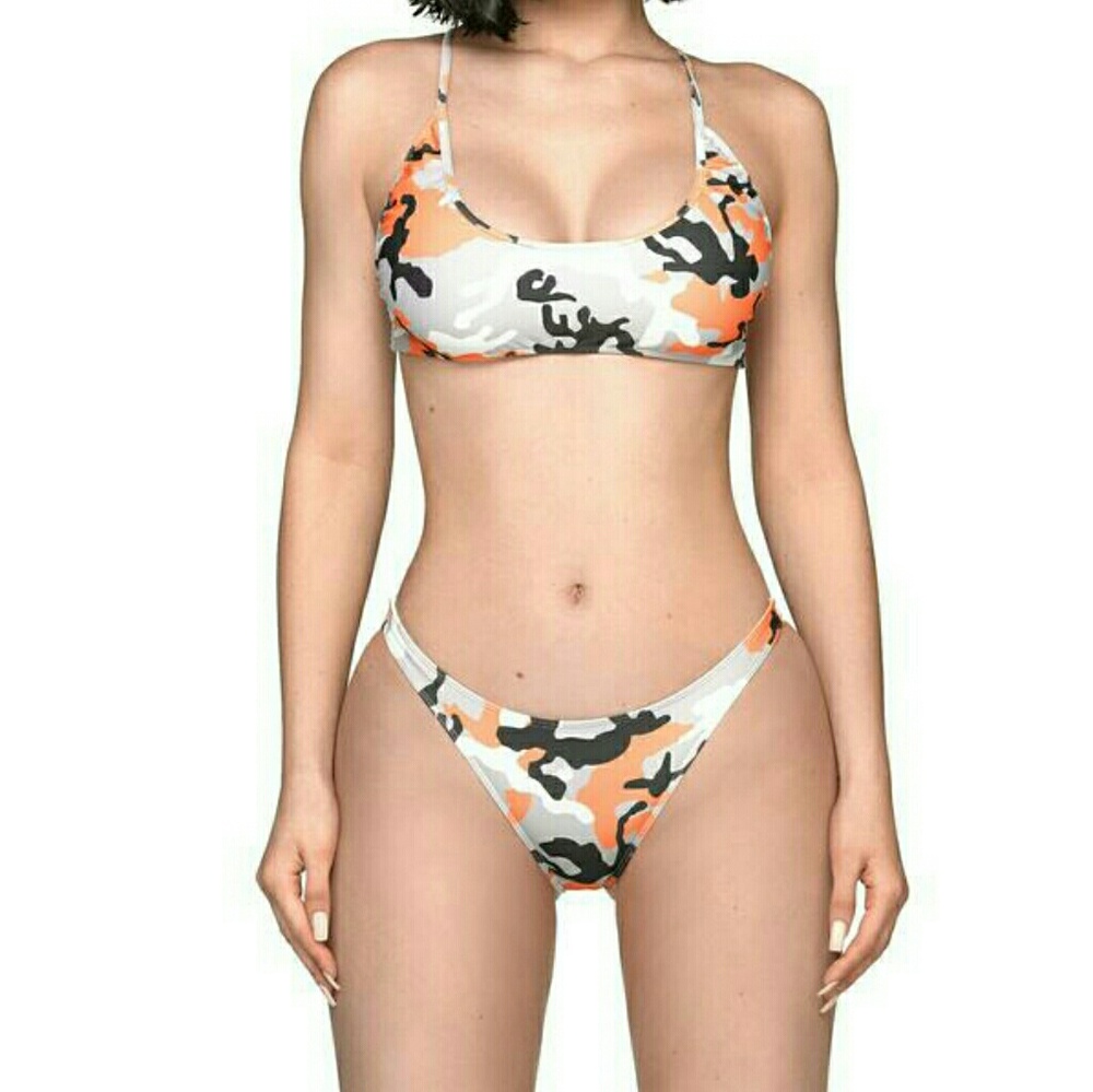 KYLIE JENNER  CAMO VIKINI & HAT