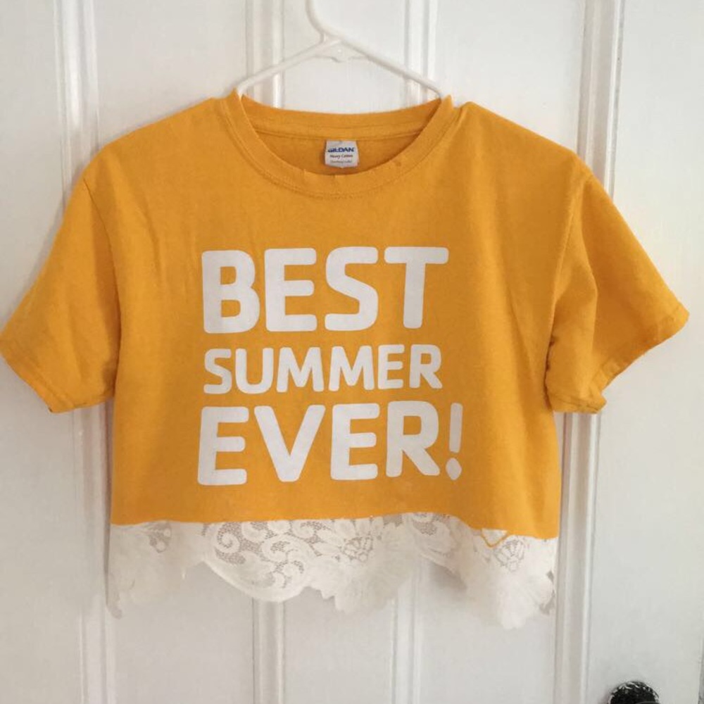 Vintage lace crop top