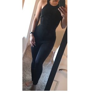 Black Bebe Pants Romper