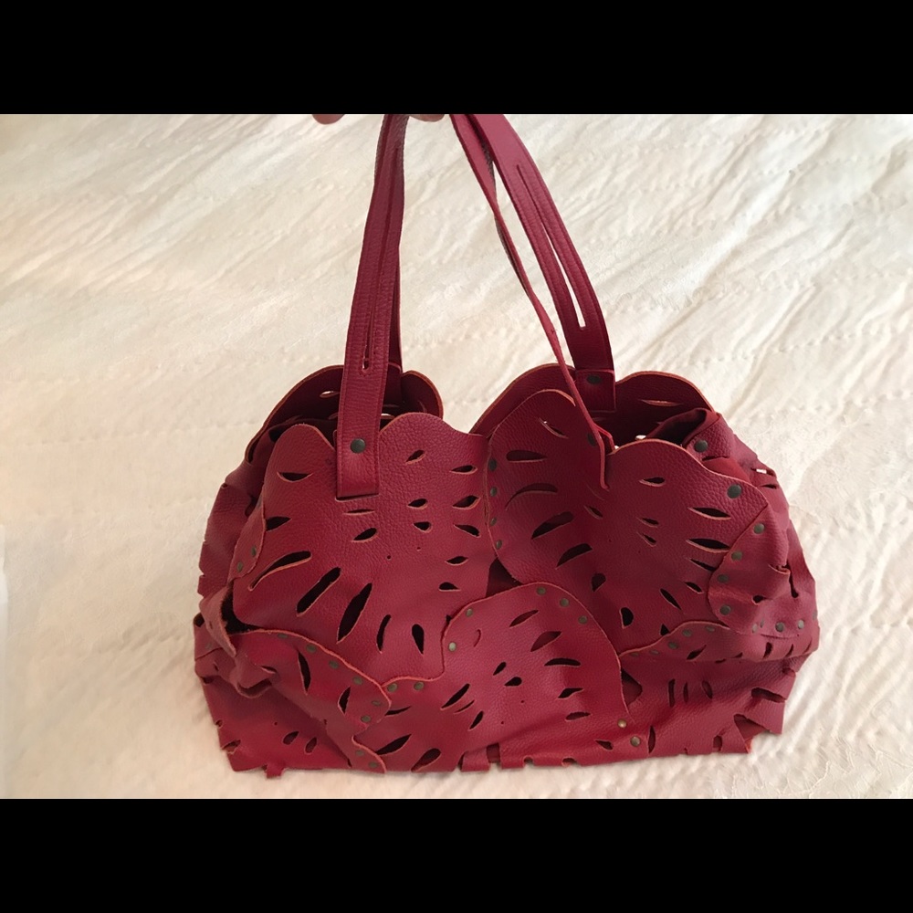 Anthropologie red weekender