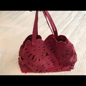 Anthropologie red weekender