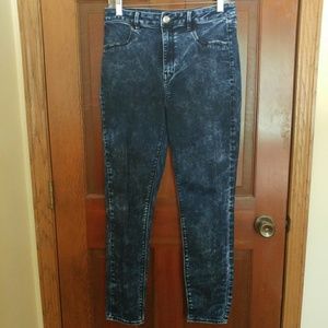 American Eagle acid wash high waisted jeggings