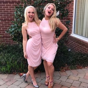 🌸David's Bridal Petal Pink Knee Length Dress🌸