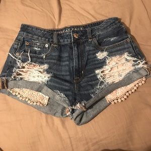 American Eagle high rise festival shorts