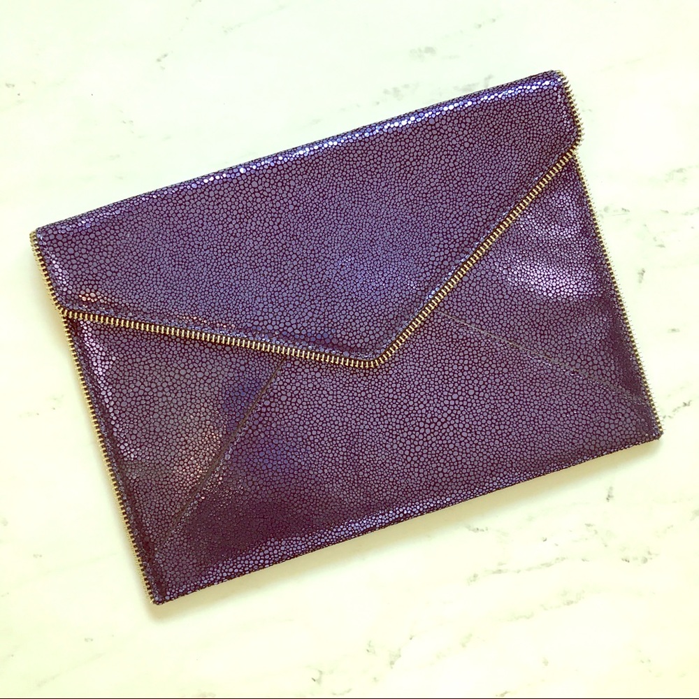 Rebecca Minkoff // Metallic Leo Envelope Clutch