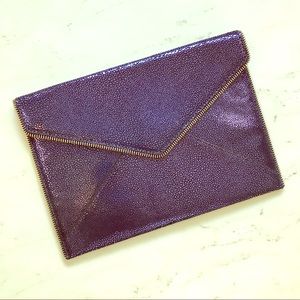Rebecca Minkoff // Metallic Leo Envelope Clutch