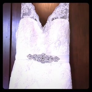 Custom made wedding dress.