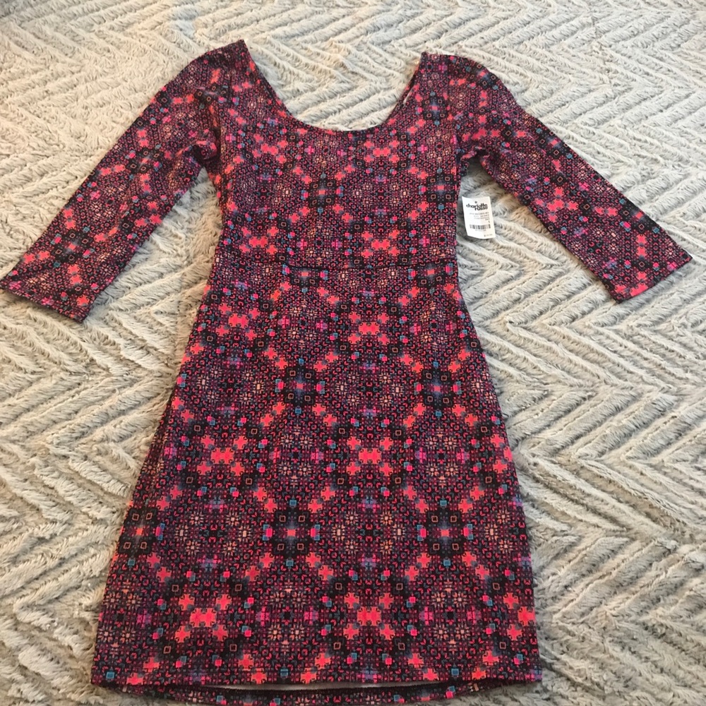 Cross Cross Back Ornate Dress