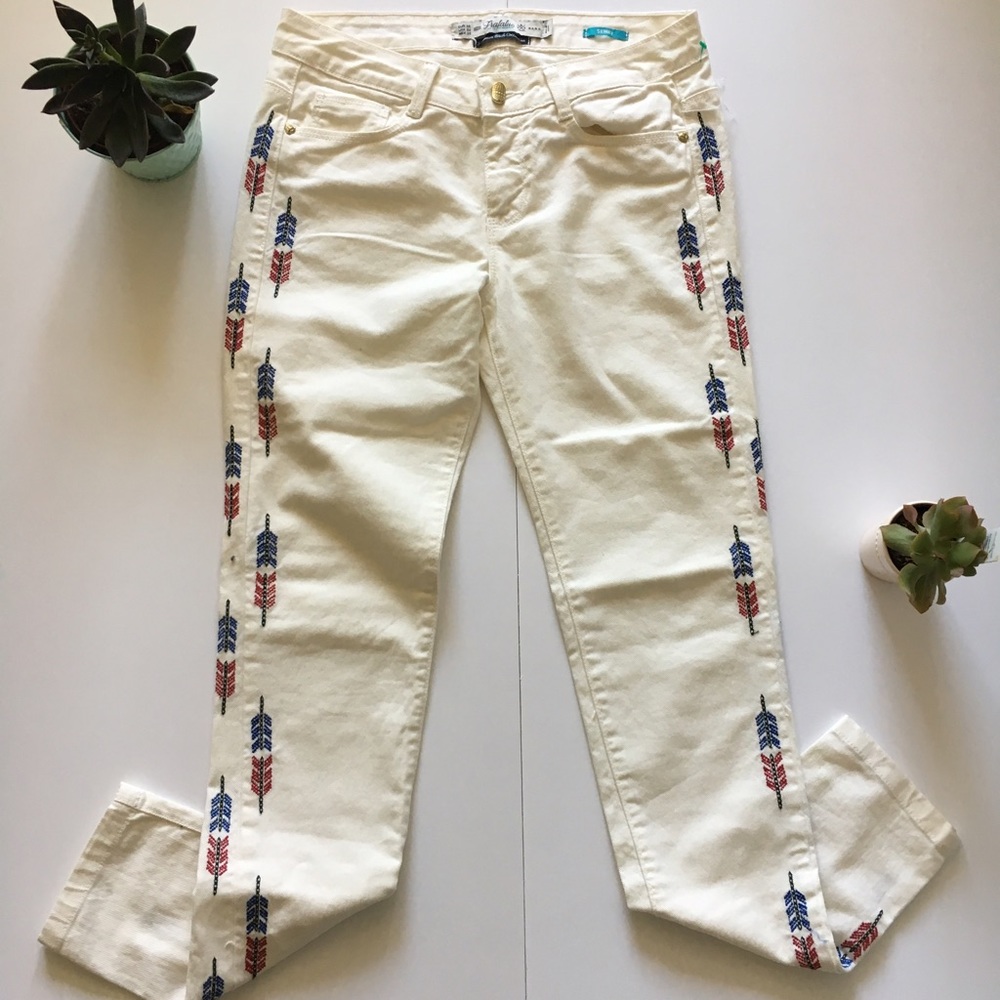 Zara Off White Skinny Jeans