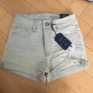 high rise jean shorts