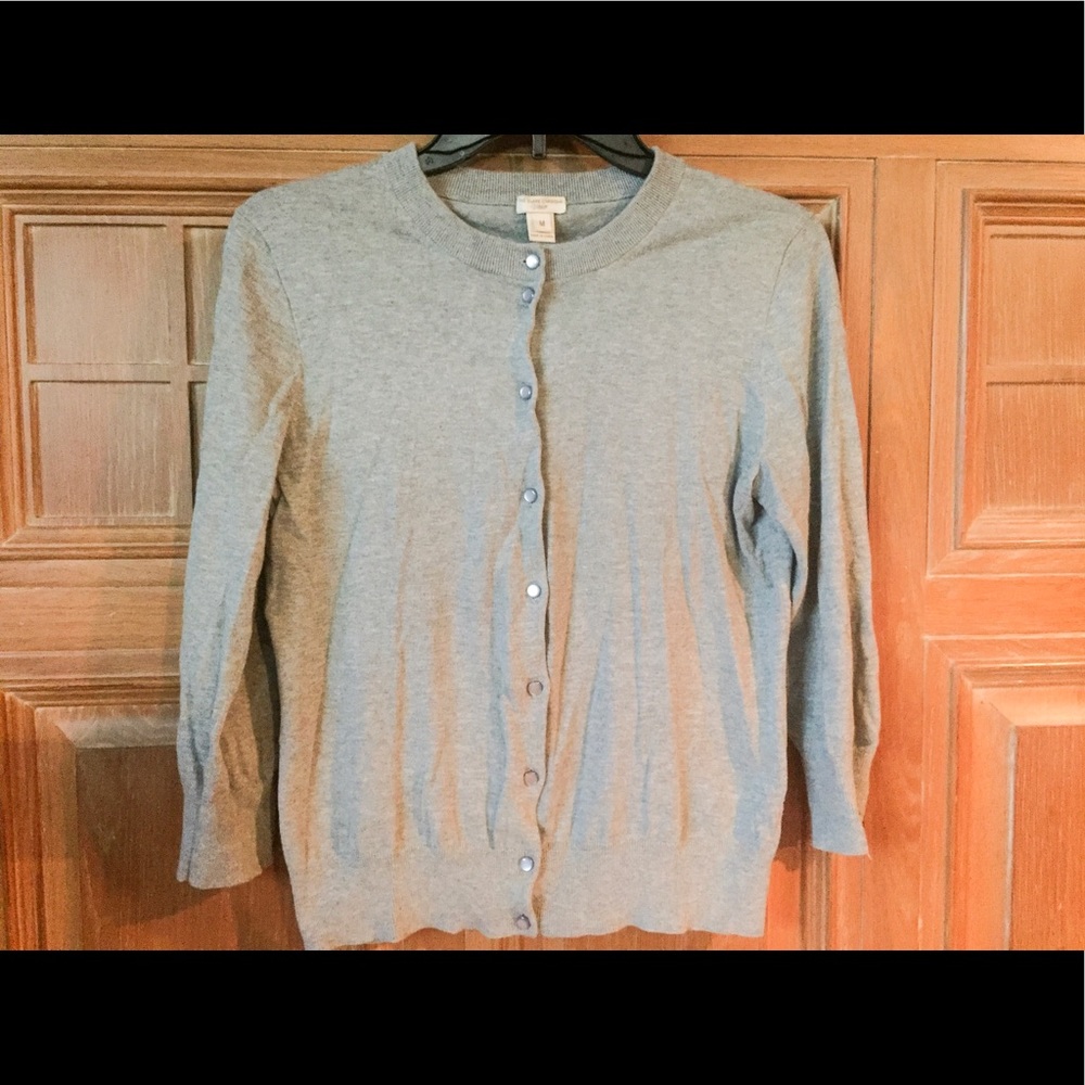 J.CREW gray cardigan sweater