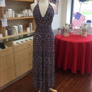Veronica M halter maxi dress