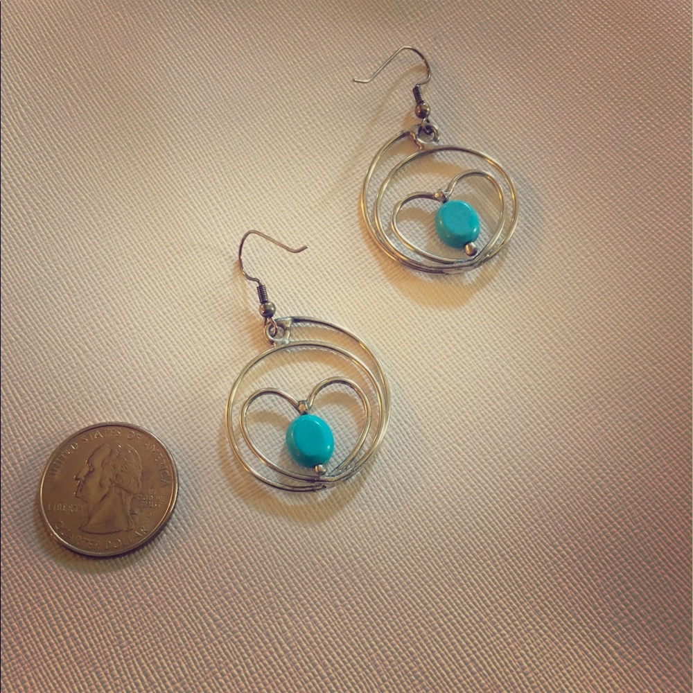 Beautiful Hand Woven Heart Earrings