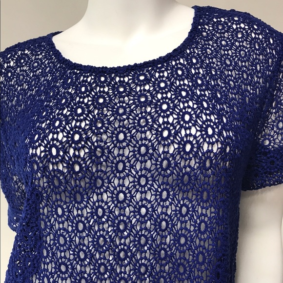 Lucky Brand woman Crochet Top short sleeves - Picture 6 of 7