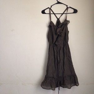 green knee high dress