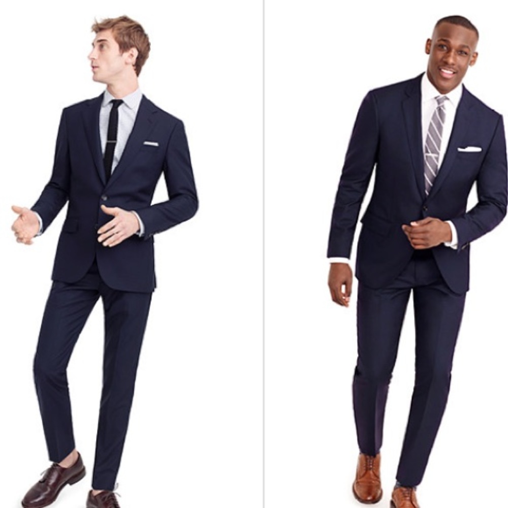 JCrew Black Italian Wool Ludlow Suit