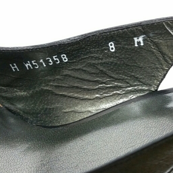 Stuart Weitzman Black Leather Cork Heels Shoes 8M - Picture 5 of 5