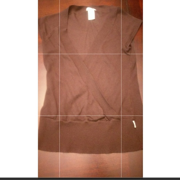 Chocolate deep v knit sweater vest - Picture 3 of 5