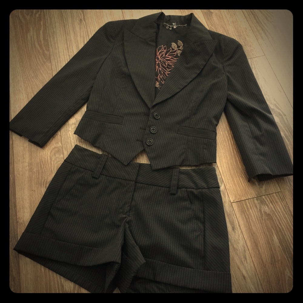 Bebe blazer and shorts