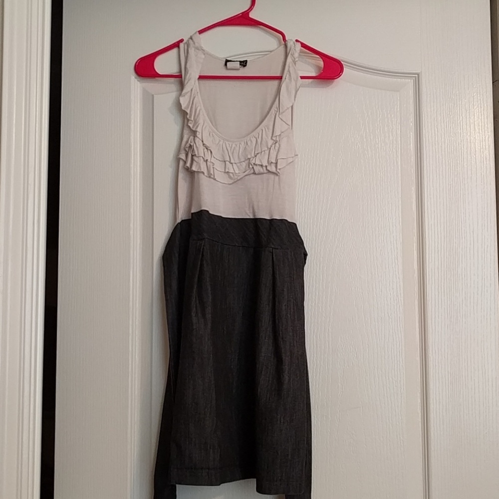 Wet Seal Black and White Ruffle Dress