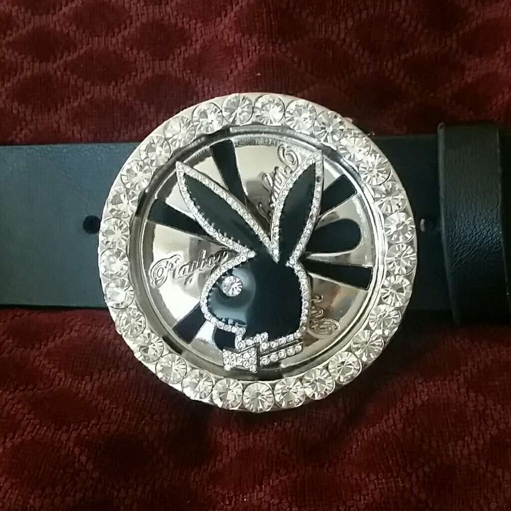 Playboy Sparkle Spinning Rim Bunny Belt