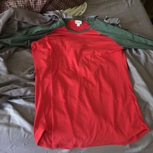Red and Gray Lularoe Shirt