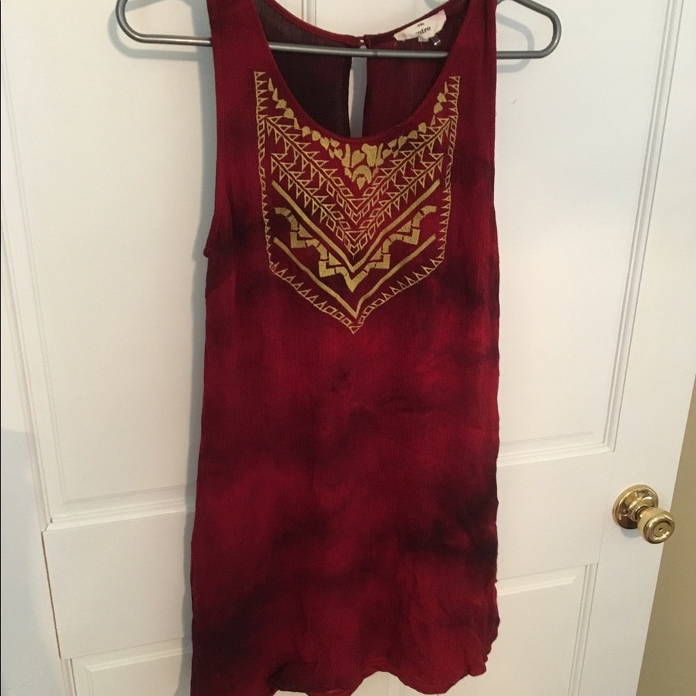 Free People inspired Red TieDye Pocket Dress