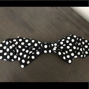 Polkadot bandeau bikini top with big bow!