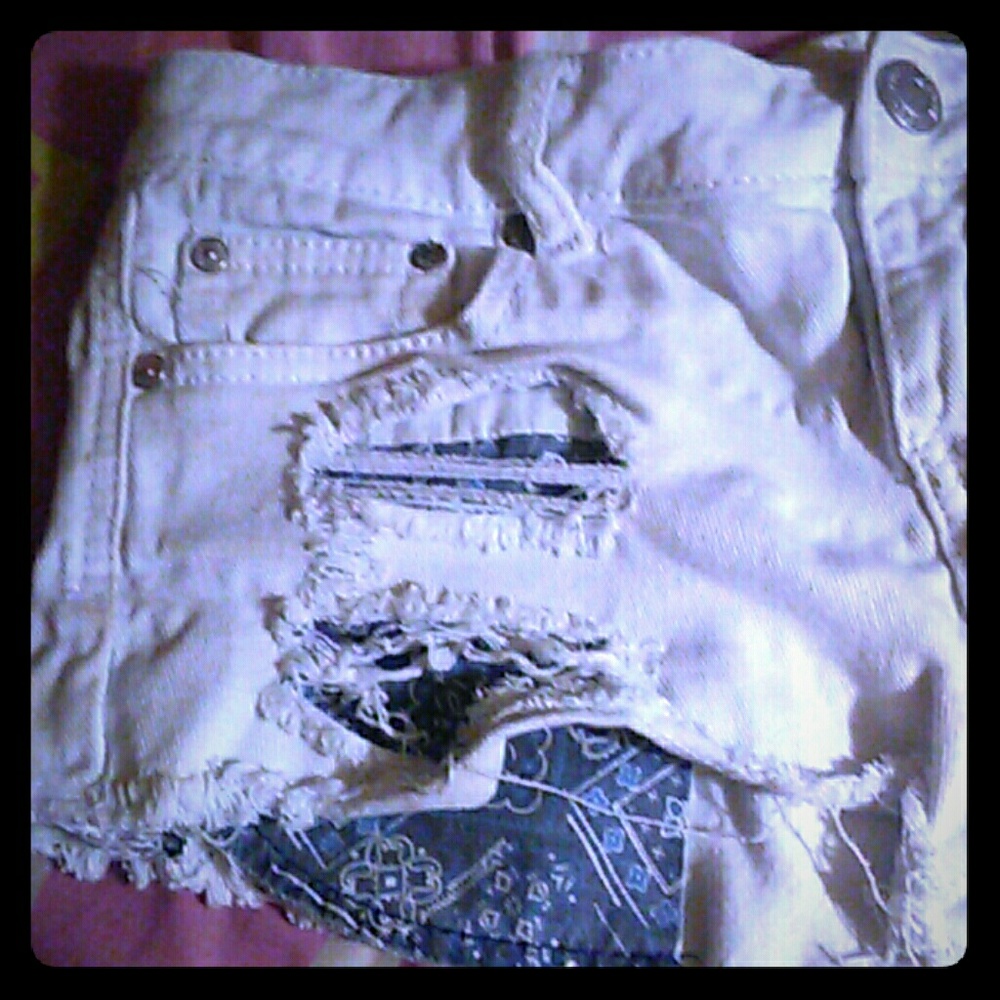 Denim cut-off shorts