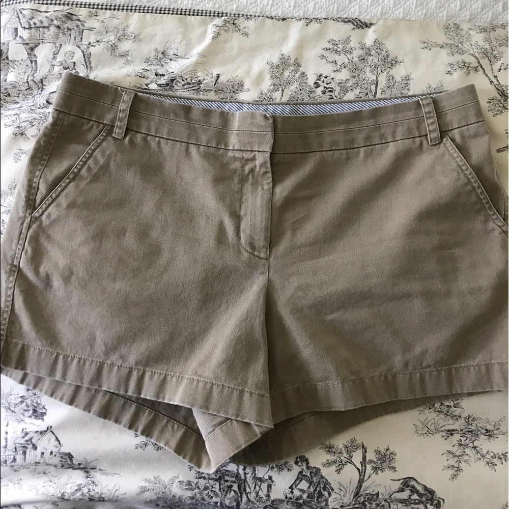 Tan J. Crew Chino Shorts 3"