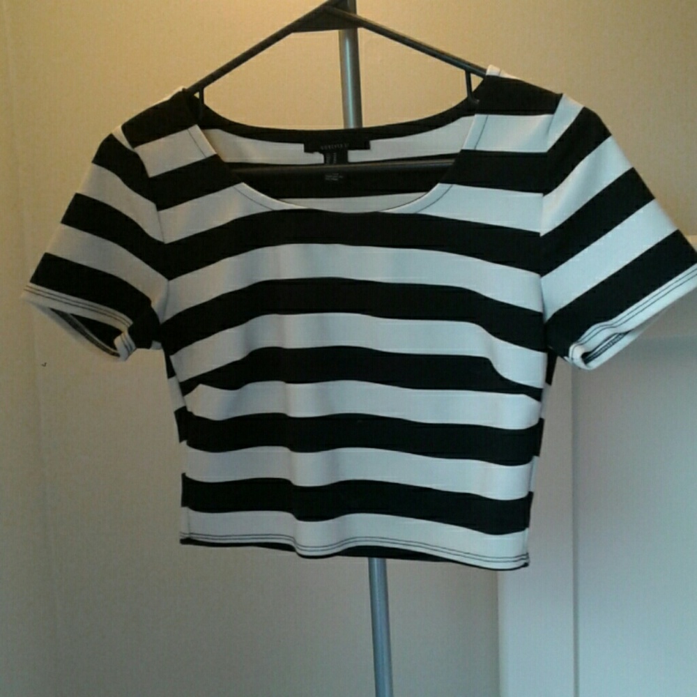 Forever 21 Striped Crop Top