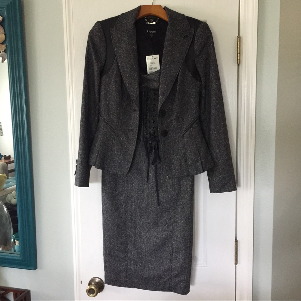 Bebe pencil corset dress with blazer.