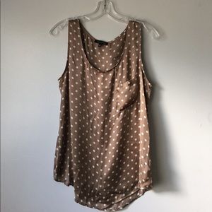 Tan polkadot tank