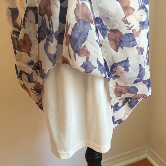 Floral Leaf Print Shift Dress - Picture 5 of 7