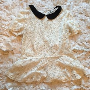 Pretty lace peplum
