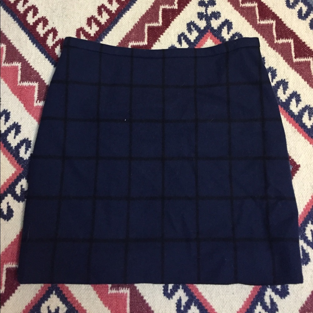 Sample sale madewell windowpane wool skirt