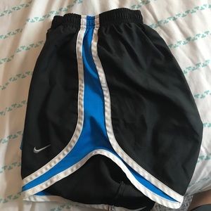 Black and blue nike shorts
