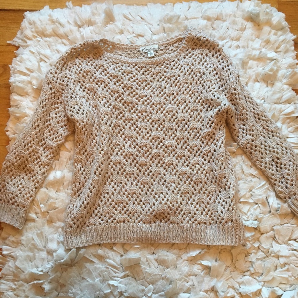 Beautiful tan and gold  sweater