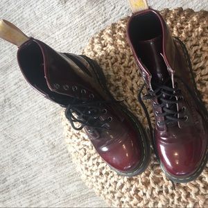 Cherry red Dr. Martens