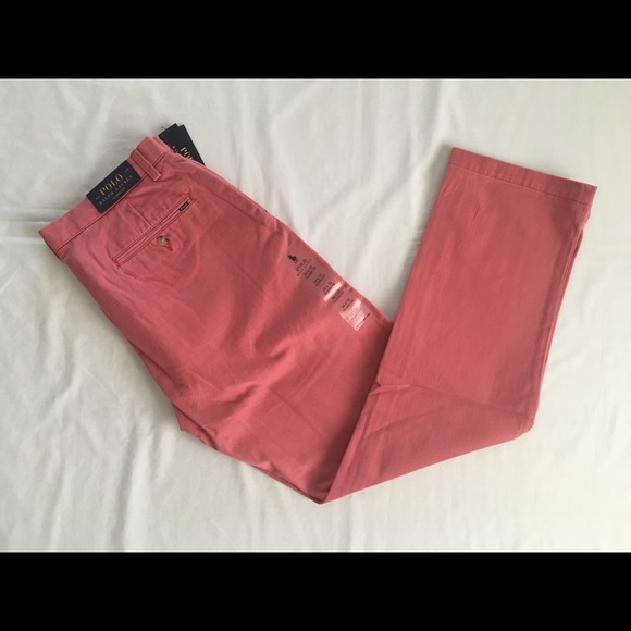 $85 POLO RALPH LAUREN CLASSIC FIT CHINO PANTS NANTUCKET RED MEN NWT