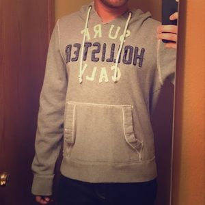 Hollister Gray Hooded Sweatshirt