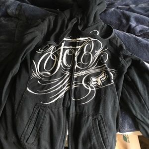 Black Fox Racing Fur Jacket