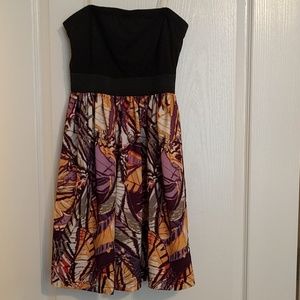 Abstract Butterfly Purple and Black Dress