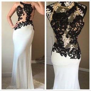 Jovani Prom Dress Embroidered Lace Appliques